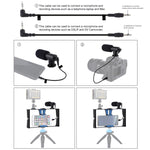 PULUZ 2合1直播手機攝影架+麥克風套件，適用iPhone、Galaxy、華為、小米、HTC、LG、Google及其他智慧型手機，Vlogging攝影架+麥克風，Vlogging攝影架+麥克風（美規）