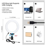 PULUZ 4合1 Vlogging直播4.7吋12公分環形LED自拍燈智慧型手機攝影架手持穩定器鋁合金支架套件，含麥克風+三腳架支架+冷靴三腳架頭，環形LED鋁合金支架套件