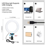 PULUZ 4合1 Vlogging直播智慧型手機攝影架+4.7吋12公分RGBW環形LED自拍燈+麥克風+口袋三腳架支架套件，含冷靴三腳架頭，4合1，4合1 RGBW環形LED