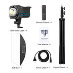 PULUZ 120W 攝影棚閃光燈套裝，含柔光箱反光板與三腳架，矩形 120W 2700K-6500K 燈光套裝 EU 插頭，矩形 120W 2700K-6500K 燈光套裝 UK 插頭，矩形 120W 2700K-6500K 燈光套裝 US 插頭