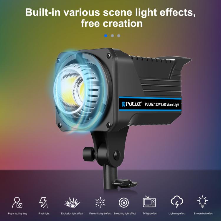 PULUZ 120W 攝影棚閃光燈套裝，含柔光箱反光板與三腳架，矩形 120W 2700K-6500K 燈光套裝 EU 插頭，矩形 120W 2700K-6500K 燈光套裝 UK 插頭，矩形 120W 2700K-6500K 燈光套裝 US 插頭