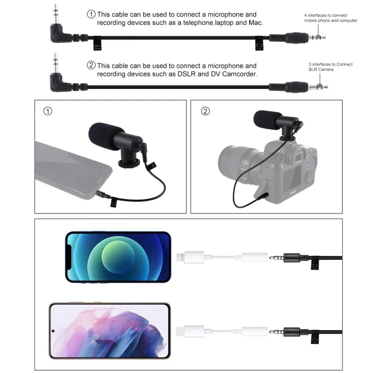 PULUZ 4合1藍牙手持Vlogging直播LED自拍燈智能手機視頻支架套件，含麥克風+三腳架支架+冷靴三腳架頭，適用iPhone、Galaxy、華為、小米、HTC、LG、Google及其他智能手機，4合1藍牙支架
