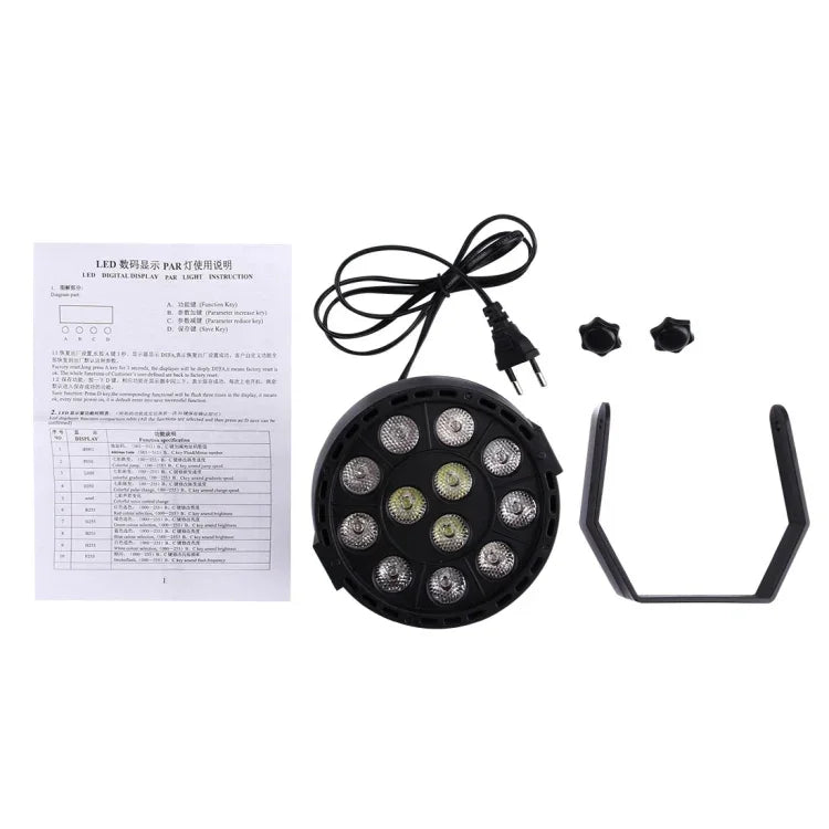 with LED Display, Master / Slave / DMX512 / Auto Run Modes, EU Plug, EU Plug