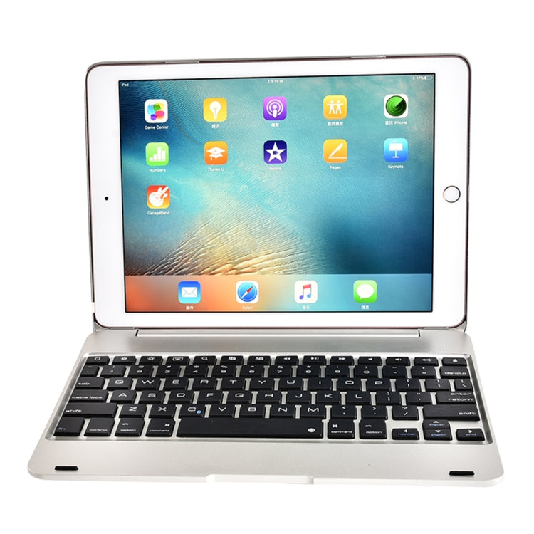 F19B 適用於 iPad 9.7（2017/2018）及 iPad Air、Air 2、iPad Pro 9.7 及新款 iPad 9.7 吋（2017）超薄 ABS 橫向翻蓋平板保護套 + 藍牙鍵盤