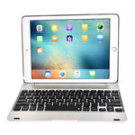 F19B 適用於 iPad 9.7（2017/2018）及 iPad Air、Air 2、iPad Pro 9.7 及新款 iPad 9.7 吋（2017）超薄 ABS 橫向翻蓋平板保護套 + 藍牙鍵盤