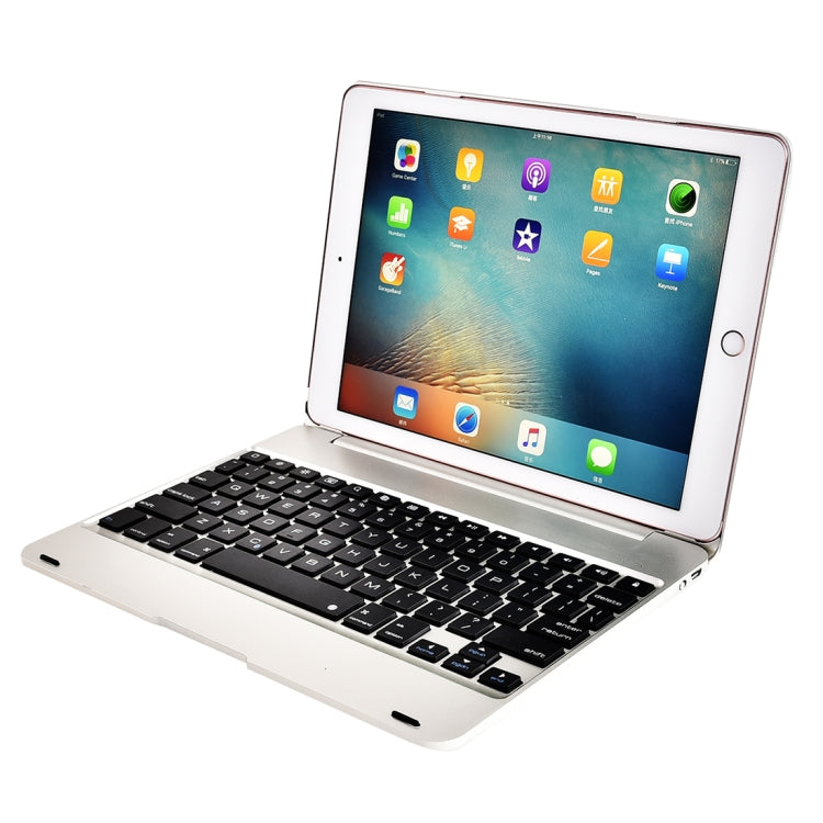 F19B 適用於 iPad 9.7（2017/2018）及 iPad Air、Air 2、iPad Pro 9.7 及新款 iPad 9.7 吋（2017）超薄 ABS 橫向翻蓋平板保護套 + 藍牙鍵盤