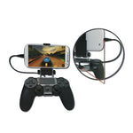DOBE TP4-016 智慧型手機 OTG 夾持器，適用於 Sony PS4 遊戲控制器，適用於最大 6 吋手機，TP4-016
