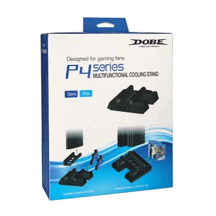 Sony PS4 / PS4 Pro / PS4 Slim 用 DOBE TP4-882 三合一遊戲主機散熱風扇 + 遊戲卡槽 + 遊戲手把充電座，適用 PS4 / PS4 Pro / PS4 Slim