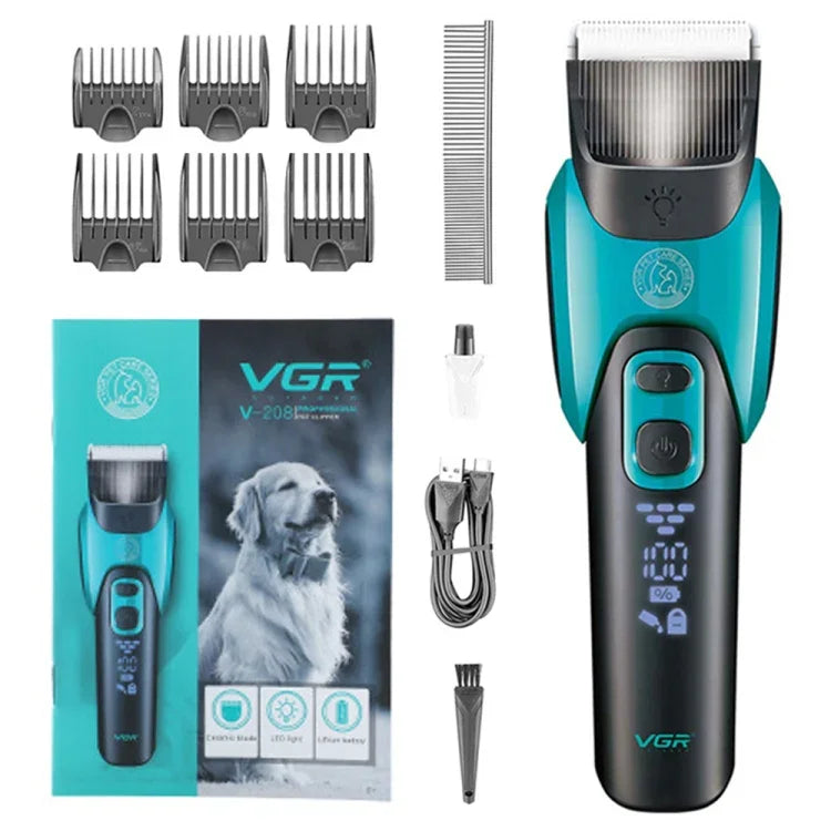 VGR V-208 專業寵物理髮電動理髮器，V-208（藍色），V-208（紅色）