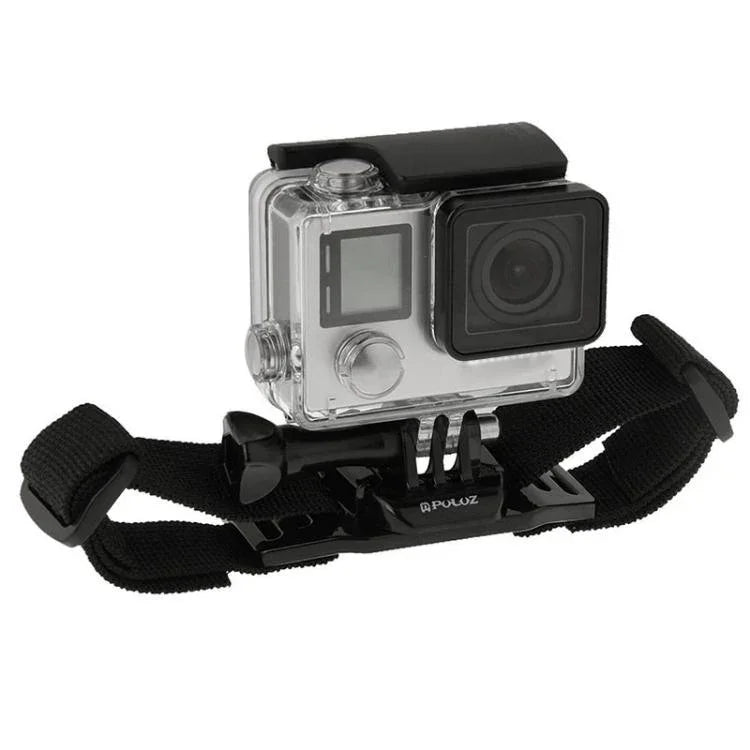 PULUZ 可調式頭盔帶安裝座，適用GoPro、Insta360、DJI及其他運動相機，PULUZ