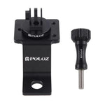 PULUZ 鋁合金機車固定支架，附三腳架轉接頭及螺絲，適用 GoPro、Insta360、DJI 及其他運動相機，固定支架 2（黑色）、固定支架 2（銀色）、固定支架 2（紅色）、固定支架 2（藍色）、固定支架 2（金色）