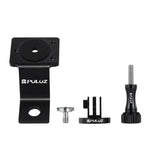PULUZ 鋁合金機車固定支架，附三腳架轉接頭及螺絲，適用 GoPro、Insta360、DJI 及其他運動相機，固定支架 2（黑色）、固定支架 2（銀色）、固定支架 2（紅色）、固定支架 2（藍色）、固定支架 2（金色）