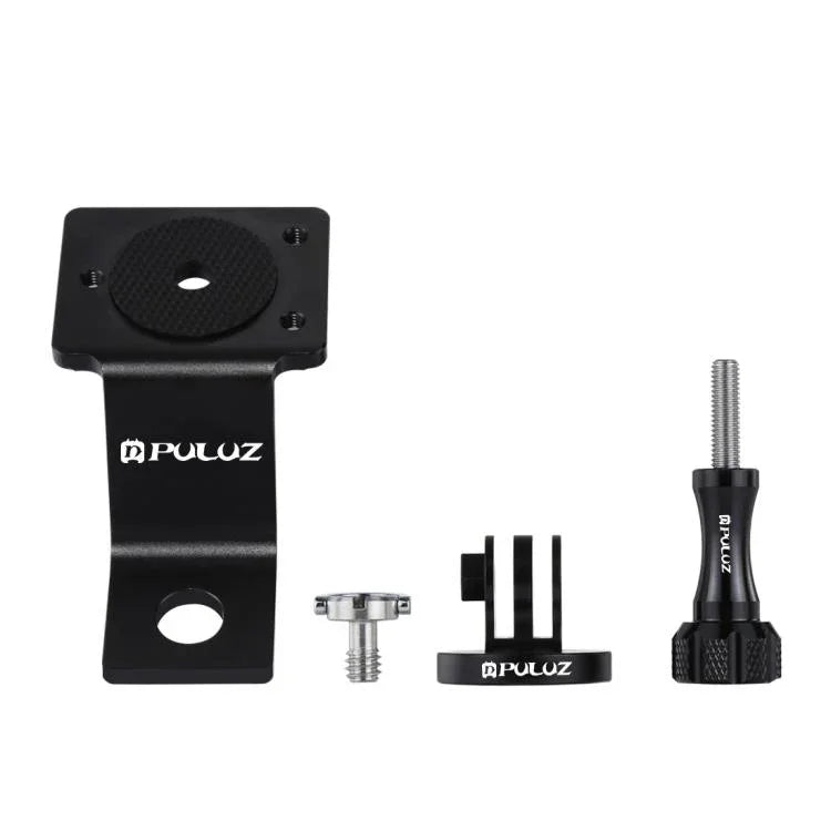 PULUZ 鋁合金機車固定支架，附三腳架轉接頭及螺絲，適用 GoPro、Insta360、DJI 及其他運動相機，固定支架 2（黑色）、固定支架 2（銀色）、固定支架 2（紅色）、固定支架 2（藍色）、固定支架 2（金色）