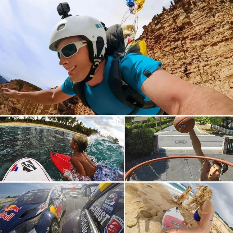PULUZ 2 個平面安裝座 + 2 個黏貼安裝貼紙，適用 PULUZ 運動相機 Jaws 彈性夾具，適用 GoPro、Insta360、DJI 及其他運動相機，貼紙包 B