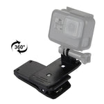 PULUZ 360度旋轉背包帽子 Rec 安裝快拆夾具，適用於 GoPro、Insta360、DJI 及其他運動相機，帽子 Rec 安裝座