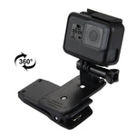 PULUZ 360度旋轉背包帽子 Rec 安裝快拆夾具，適用於 GoPro、Insta360、DJI 及其他運動相機，帽子 Rec 安裝座