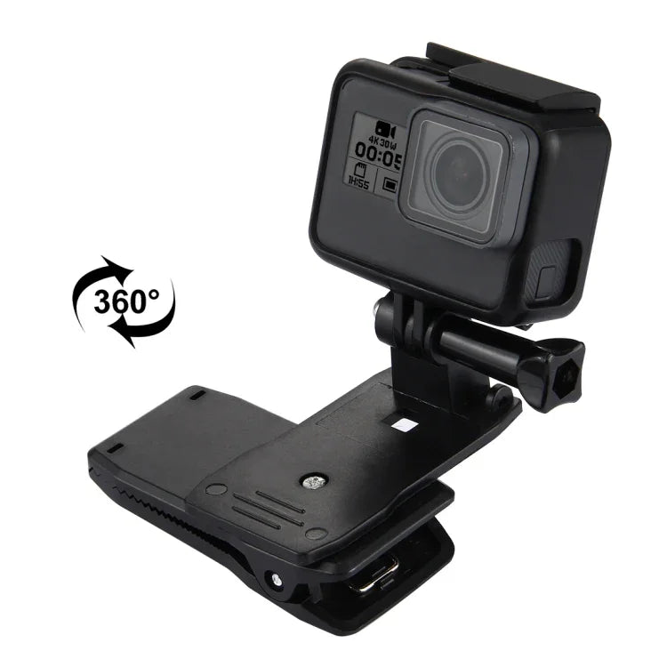 PULUZ 360度旋轉背包帽子 Rec 安裝快拆夾具，適用於 GoPro、Insta360、DJI 及其他運動相機，帽子 Rec 安裝座