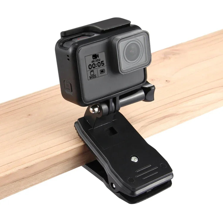 PULUZ 360度旋轉背包帽子 Rec 安裝快拆夾具，適用於 GoPro、Insta360、DJI 及其他運動相機，帽子 Rec 安裝座