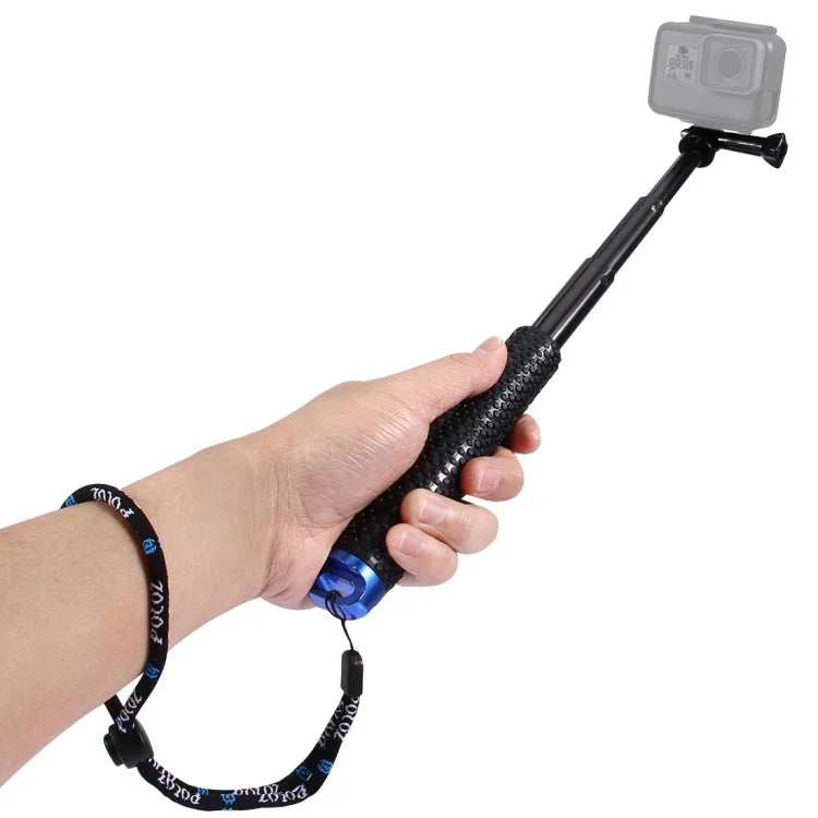 PULUZ 手持伸縮桿獨腳架，適用 GoPro、Insta360、DJI 及其他運動相機，長度：19-49cm，長度：19-49cm