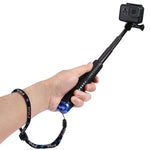 PULUZ 手持伸縮桿獨腳架，適用 GoPro、Insta360、DJI 及其他運動相機，長度：19-49cm，長度：19-49cm