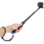 PULUZ 手持伸縮桿獨腳架，適用 GoPro、Insta360、DJI 及其他運動相機，長度：19-49cm，長度：19-49cm