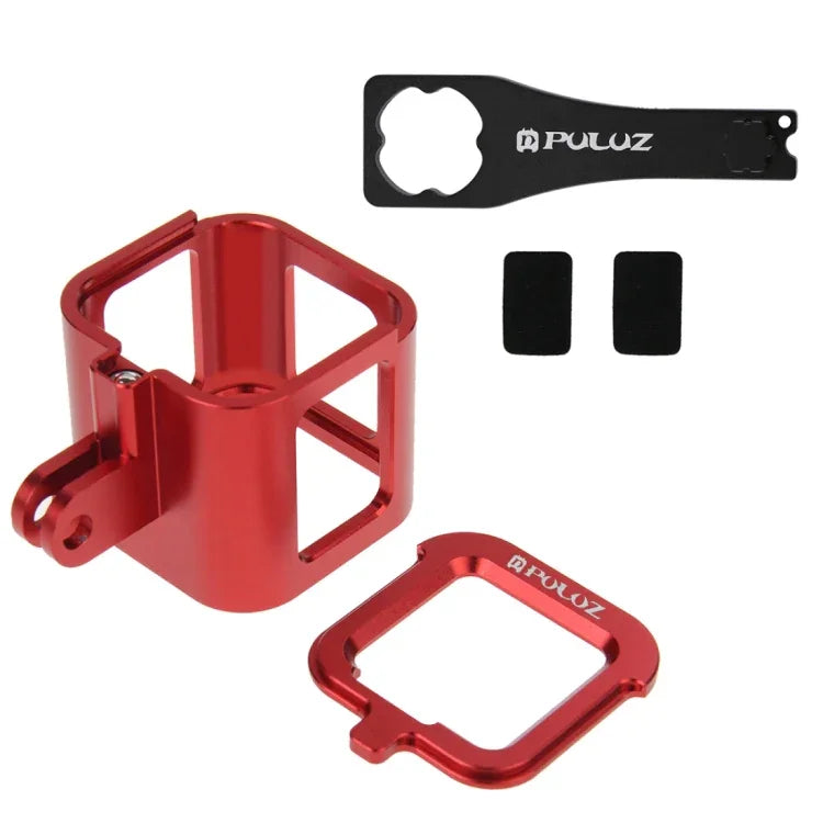 PULUZ CNC 鋁合金保護框架殼，帶保險框，適用 GoPro HERO5 Session /HERO4 Session /HERO Session，適用帶框 HERO4 Session，適用帶框 HERO5 Session，適用 HERO5 Session