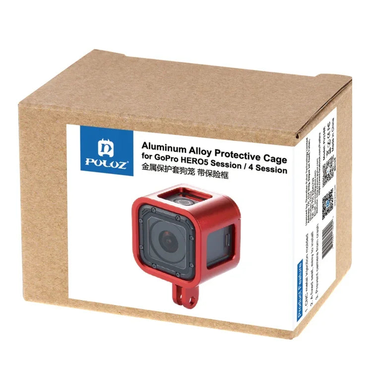 PULUZ CNC 鋁合金保護框架殼，帶保險框，適用 GoPro HERO5 Session /HERO4 Session /HERO Session，適用帶框 HERO4 Session，適用帶框 HERO5 Session，適用 HERO5 Session