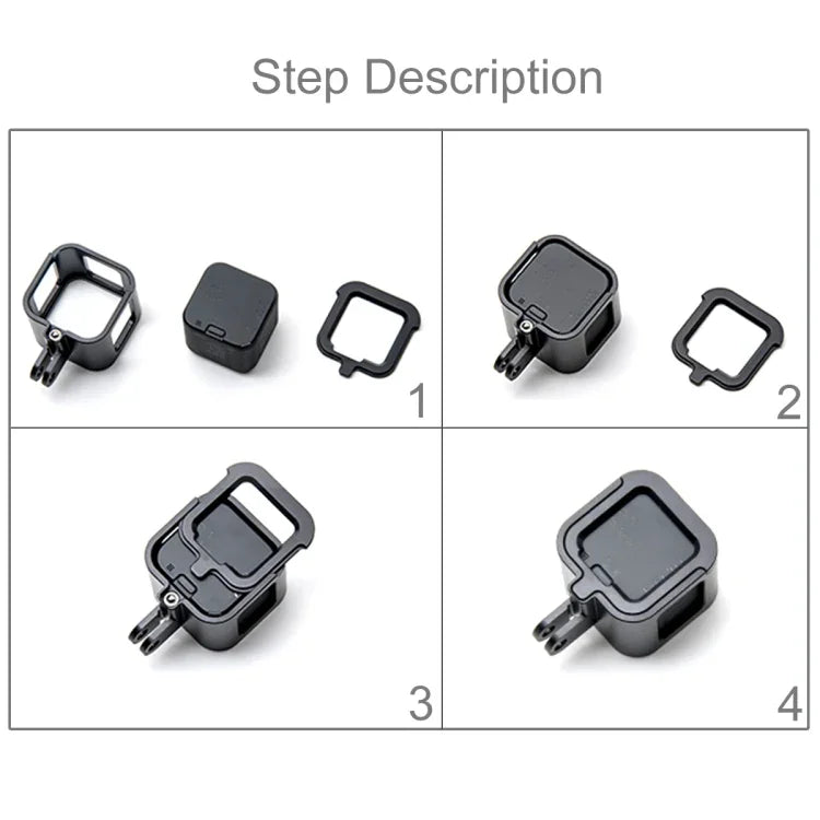 PULUZ CNC 鋁合金保護框架殼，帶保險框，適用 GoPro HERO5 Session /HERO4 Session /HERO Session，適用帶框 HERO4 Session，適用帶框 HERO5 Session，適用 HERO5 Session