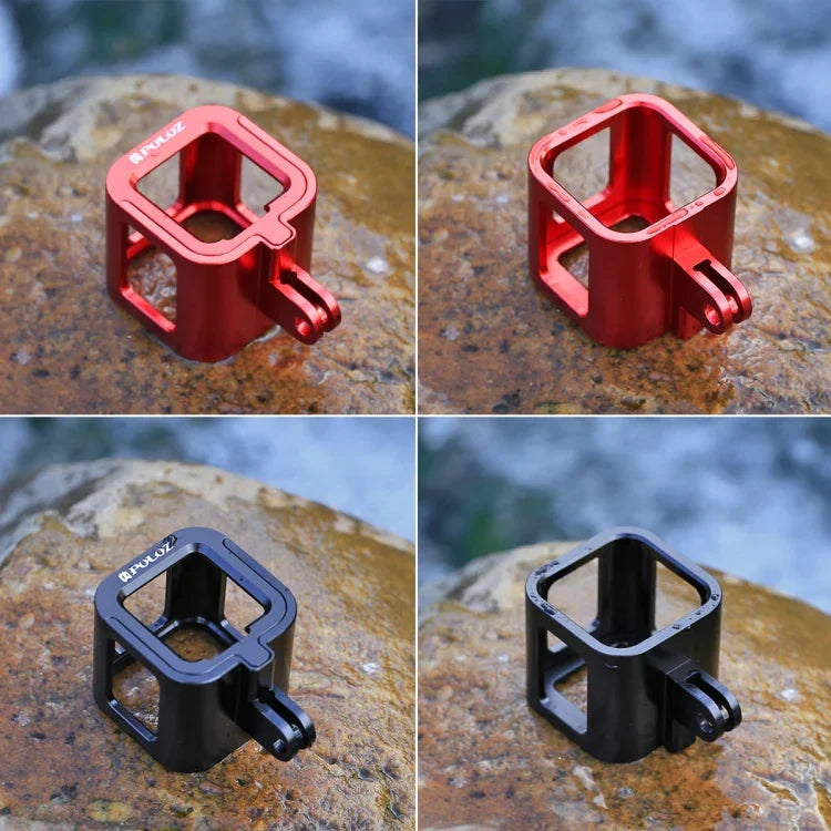 PULUZ CNC 鋁合金保護框架殼，帶保險框，適用 GoPro HERO5 Session /HERO4 Session /HERO Session，適用帶框 HERO4 Session，適用帶框 HERO5 Session，適用 HERO5 Session