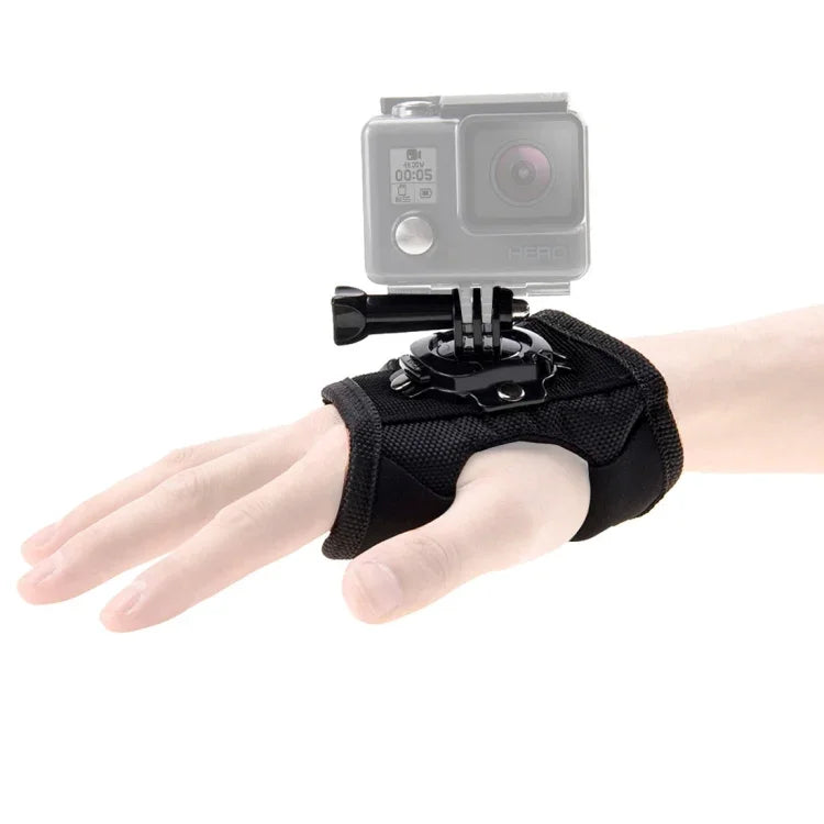 PULUZ 360度旋轉手套式掌心帶安裝帶 適用 GoPro、Insta360、DJI 及其他運動相機，手套掌心帶