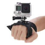 PULUZ 360度旋轉手套式掌心帶安裝帶 適用 GoPro、Insta360、DJI 及其他運動相機，手套掌心帶