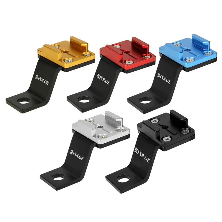 PULUZ 固定金屬摩托車支架 適用 GoPro、Insta360、DJI 及其他運動相機，固定支架1（黑色）、固定支架1（銀色）、固定支架1（紅色）、固定支架1（藍色）、固定支架1（金色）