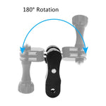 PULUZ CNC 鋁合金球型關節支架 附2支長螺絲 適用 GoPro、Insta360、DJI 及其他運動相機，中國庫存