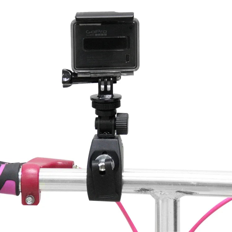 PULUZ 摩托車自行車把手支架 附三腳架安裝座與螺絲 適用 GoPro、Insta360、DJI 及其他運動相機，加長支架