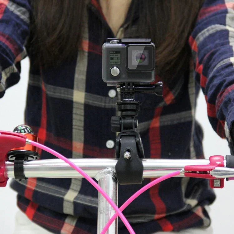 PULUZ 摩托車自行車把手支架 附三腳架安裝座與螺絲 適用 GoPro、Insta360、DJI 及其他運動相機，加長支架