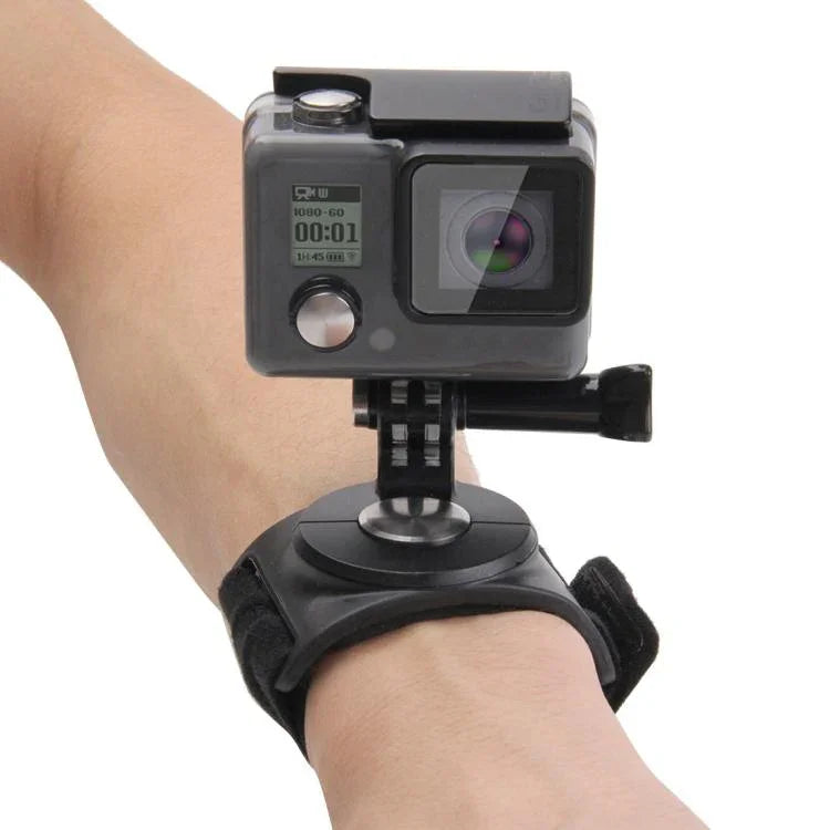 PULUZ 3合1 手腕臂腿帶 360度旋轉安裝座 適用 GoPro、Insta360、DJI 及其他運動相機，臂腿帶