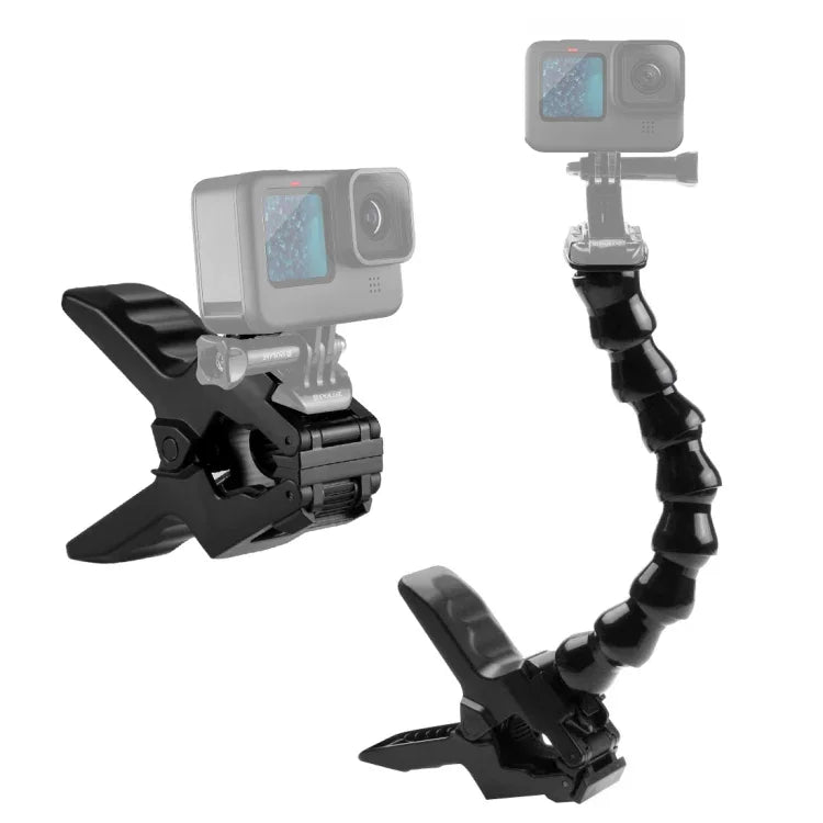 PULUZ 運動相機 Jaws 彈性夾具安裝座，適用於 GoPro、Insta360、DJI 及其他運動相機，Jaws 安裝座