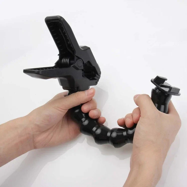 PULUZ 運動相機 Jaws 彈性夾具安裝座，適用於 GoPro、Insta360、DJI 及其他運動相機，Jaws 安裝座