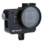 PULUZ CNC 鋁合金保護殼，附保險框架及 52mm UV 鏡片，適用於 GoPro HERO(2018) /7 Black /6 /5，HERO6 /5 拉框，HERO5 拉框