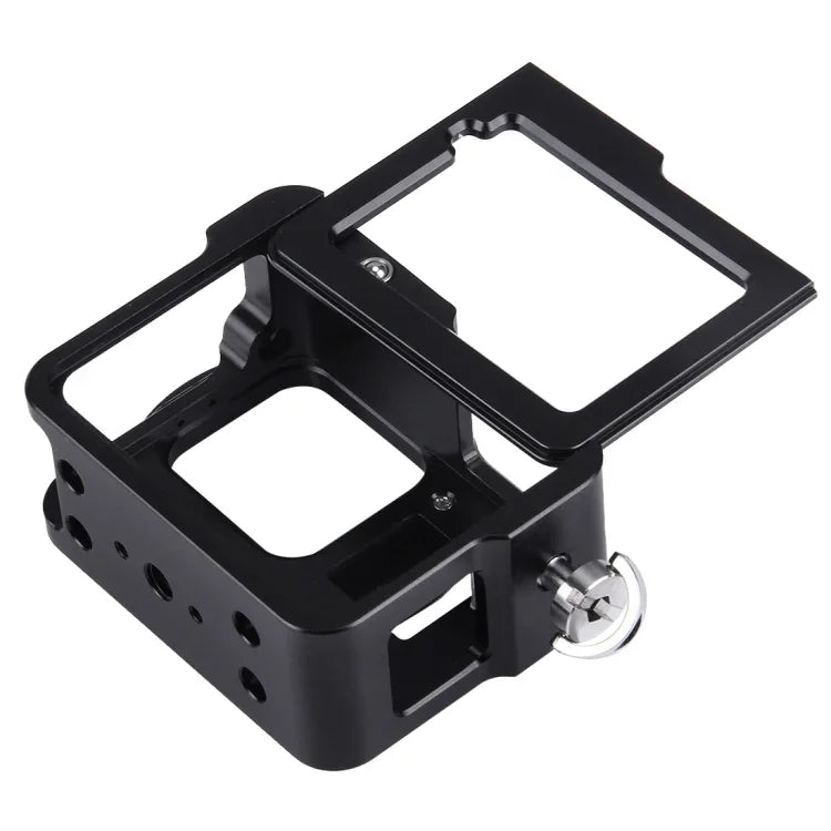 PULUZ CNC 鋁合金保護殼，附保險框架及 52mm UV 鏡片，適用於 GoPro HERO(2018) /7 Black /6 /5，HERO6 /5 拉框，HERO5 拉框
