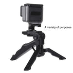 PULUZ 折疊握把三腳架支架，附轉接頭及螺絲，適用於 GoPro、Insta360、DJI 及其他運動相機，最大承重：2kg