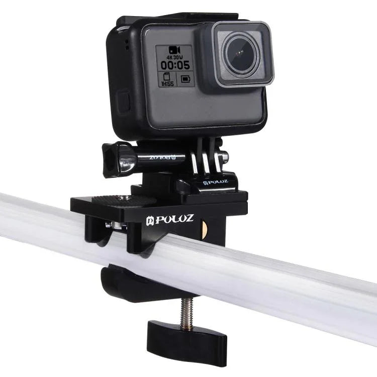 PULUZ 鋁合金通用固定夾，適用於 GoPro、Insta360、DJI 及其他運動相機，固定夾支架