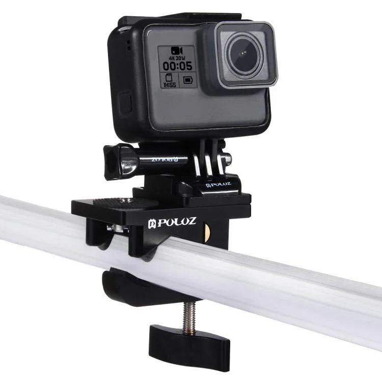 PULUZ 鋁合金通用固定夾，適用於 GoPro、Insta360、DJI 及其他運動相機，固定夾支架