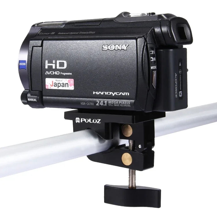 PULUZ 鋁合金通用固定夾，適用於 GoPro、Insta360、DJI 及其他運動相機，固定夾支架