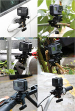 PULUZ 鋁合金通用固定夾，適用於 GoPro、Insta360、DJI 及其他運動相機，固定夾支架