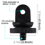 PULUZ 迷你尺寸 1/4 吋螺絲三腳架安裝轉接器，適用 GoPro、Insta360、DJI 及其他運動相機，螺絲孔直徑 3.9mm，轉接器直徑 2.2cm