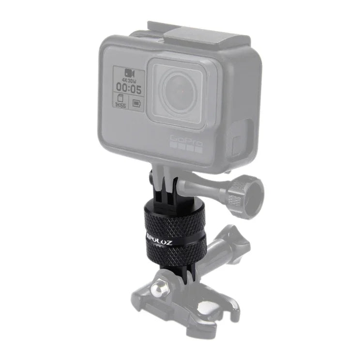 PULUZ 360 度旋轉 CNC 旋轉樞軸延長臂三腳架安裝座，適用 GoPro、Insta360、DJI 及其他運動相機，延長轉接器