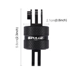 PULUZ 360 度旋轉 CNC 旋轉樞軸延長臂三腳架安裝座，適用 GoPro、Insta360、DJI 及其他運動相機，延長轉接器
