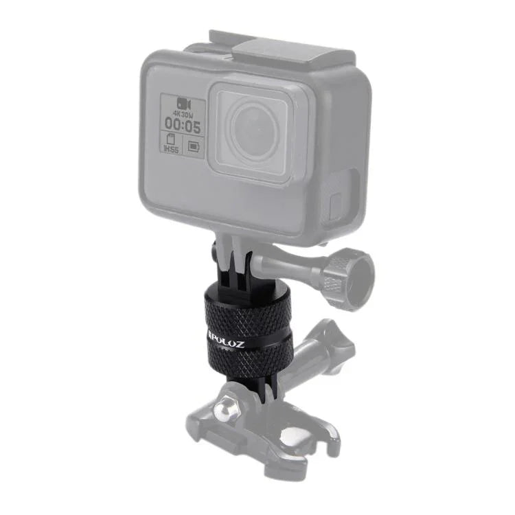 PULUZ 360 度旋轉 CNC 旋轉樞軸延長臂三腳架安裝座，適用 GoPro、Insta360、DJI 及其他運動相機，延長轉接器