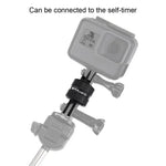 PULUZ 360 度旋轉 CNC 旋轉樞軸延長臂三腳架安裝座，適用 GoPro、Insta360、DJI 及其他運動相機，延長轉接器